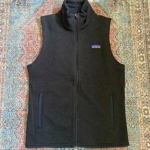 Patagonia Zipper Better sweater fleece knit Vest Black Zipper pockets Size small
